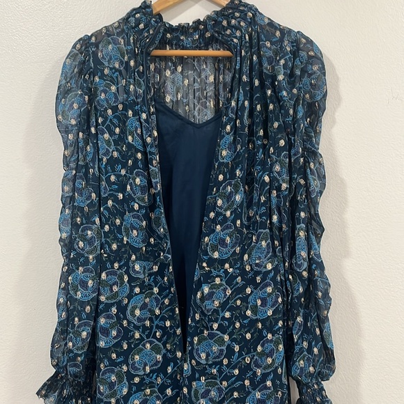 SEA New York Floral Georgette High Neck Maxi Dress, Size 2 - Picture 9 of 16